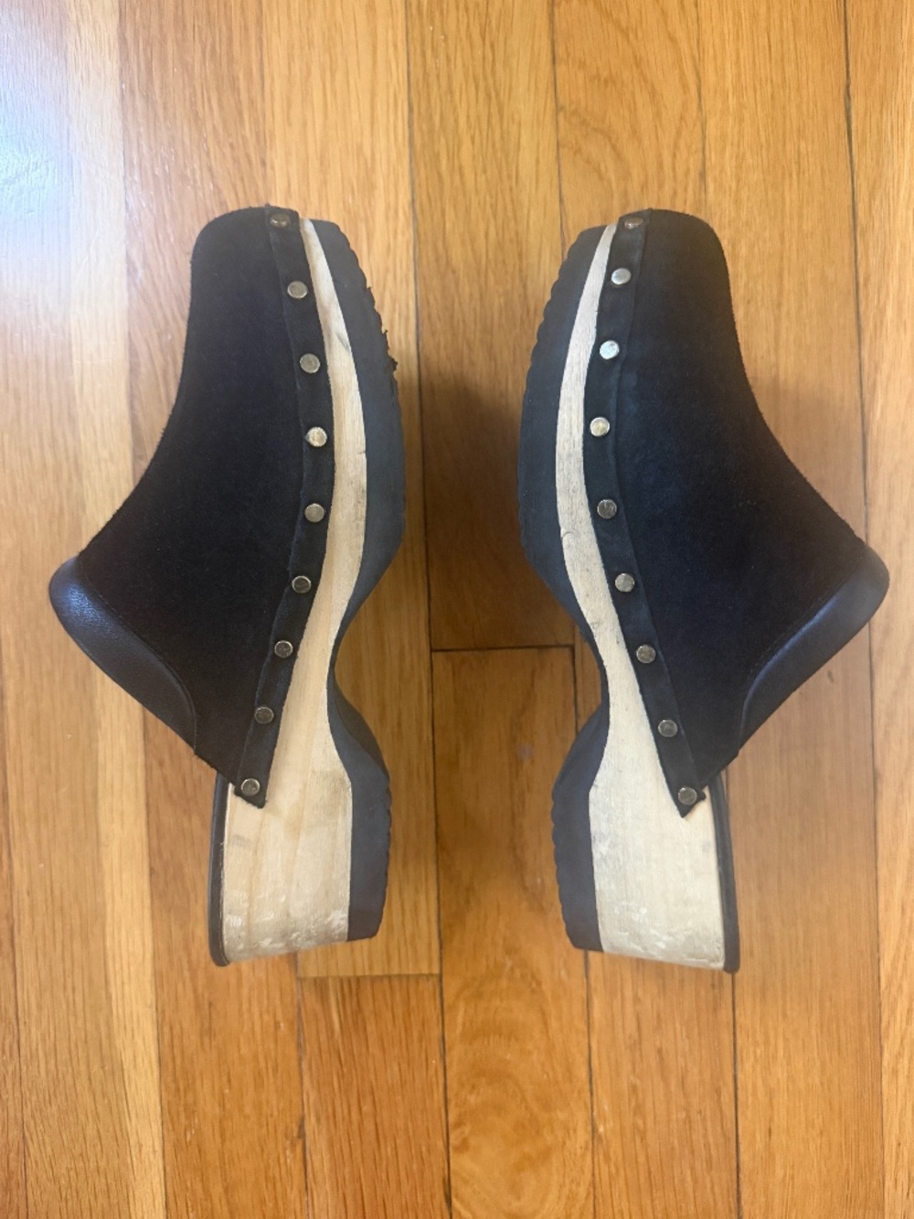 Suede Clogs